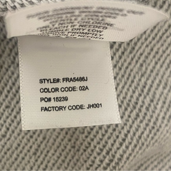 Francesca’s Ayla Grey  Embroidered Sleeve Sweatshirt Dress -Size Small - Picture 5 of 7